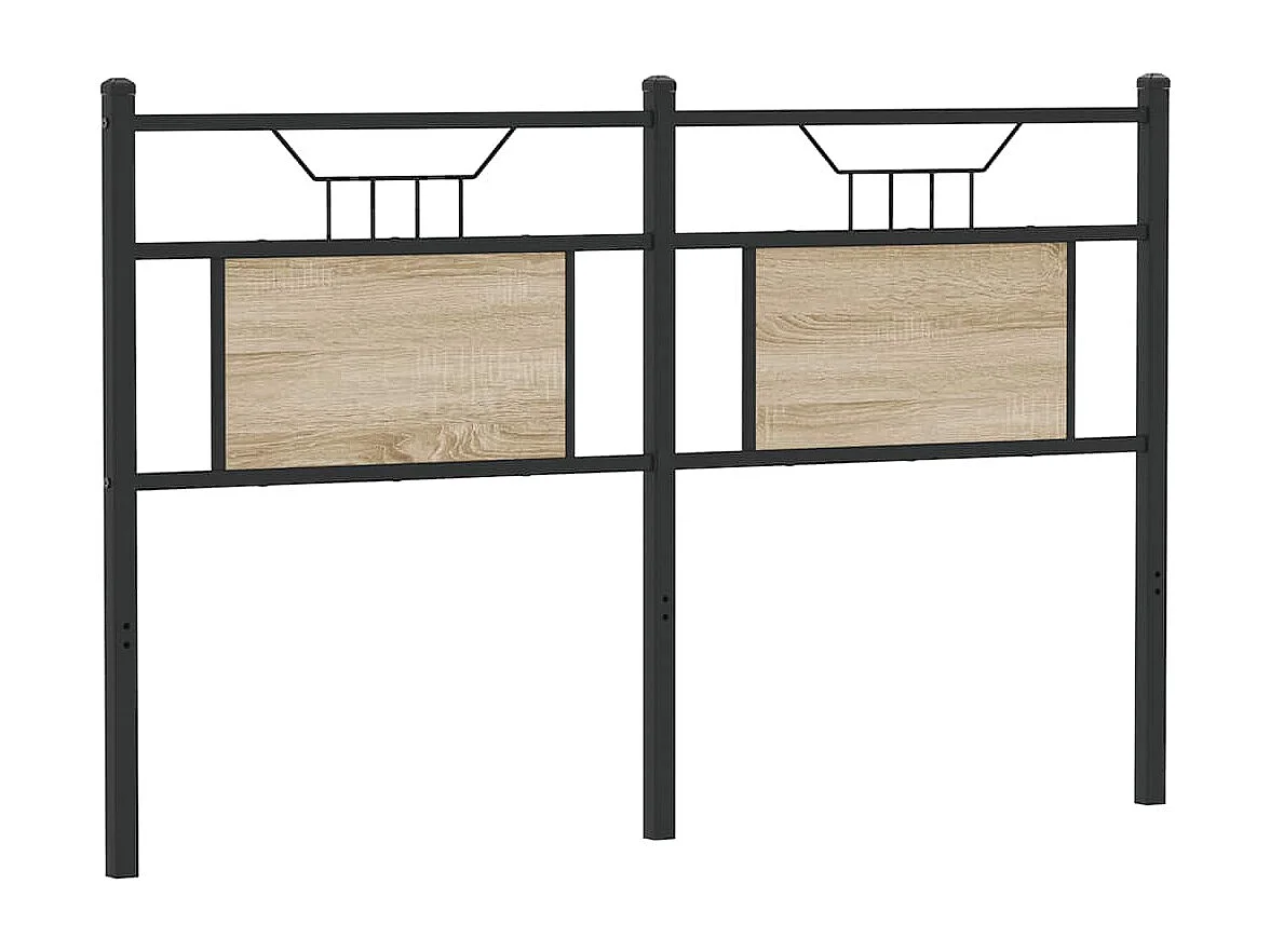 Tête de lit chêne sonoma 150 cm bois d'ingénierie et acier