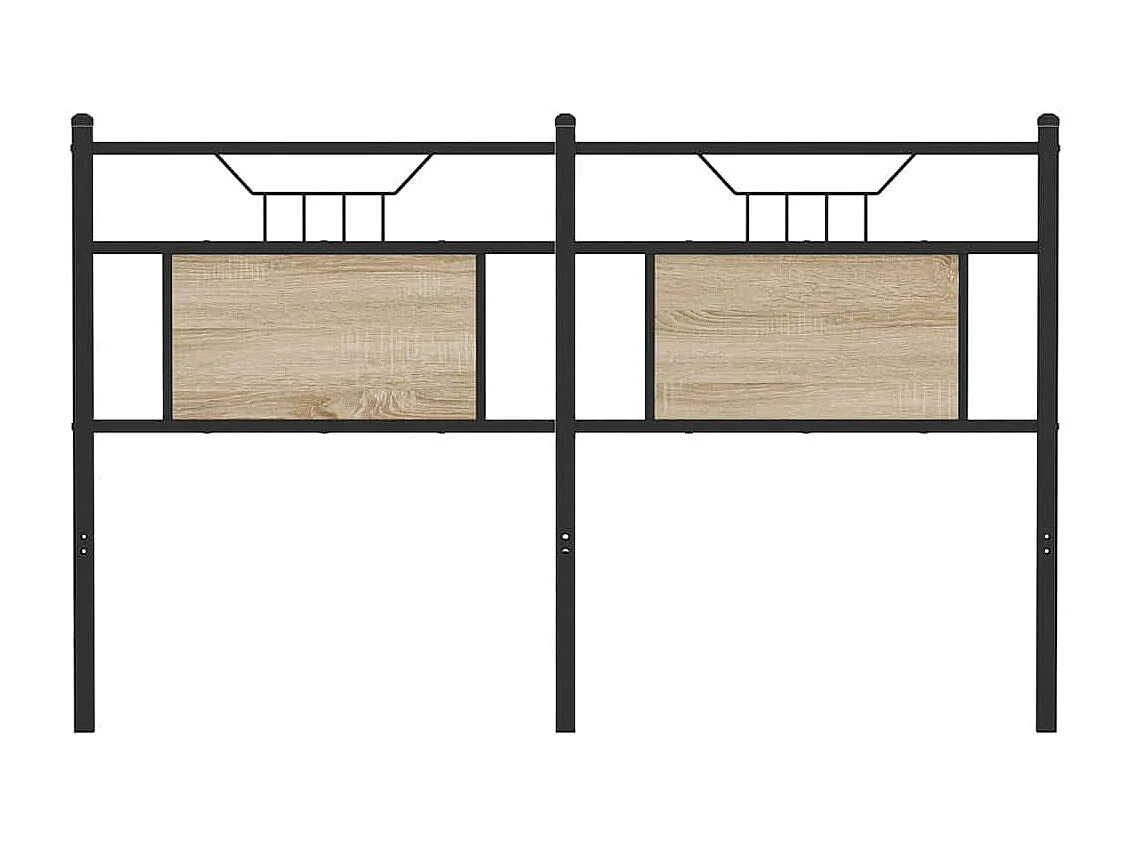 Tête de lit chêne sonoma 150 cm bois d'ingénierie et acier