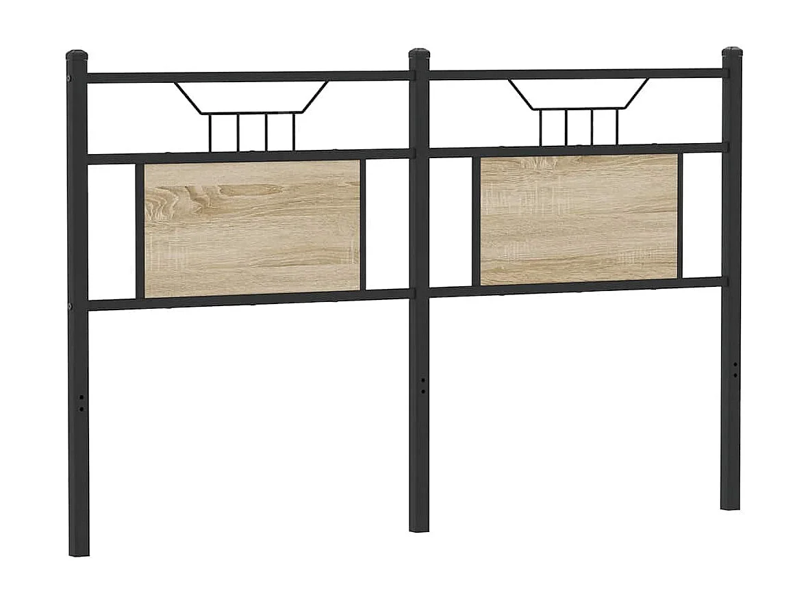 Tête de lit chêne sonoma 150 cm bois d'ingénierie et acier