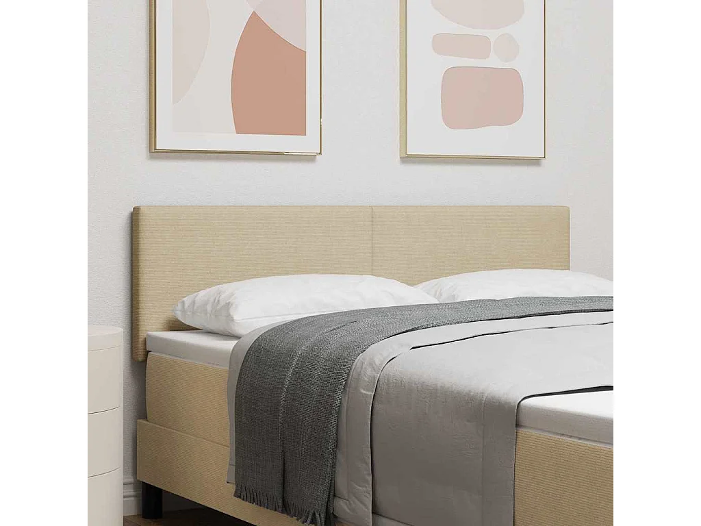 Tête de lit Vert gris clair 140 cm Tissu côtelé