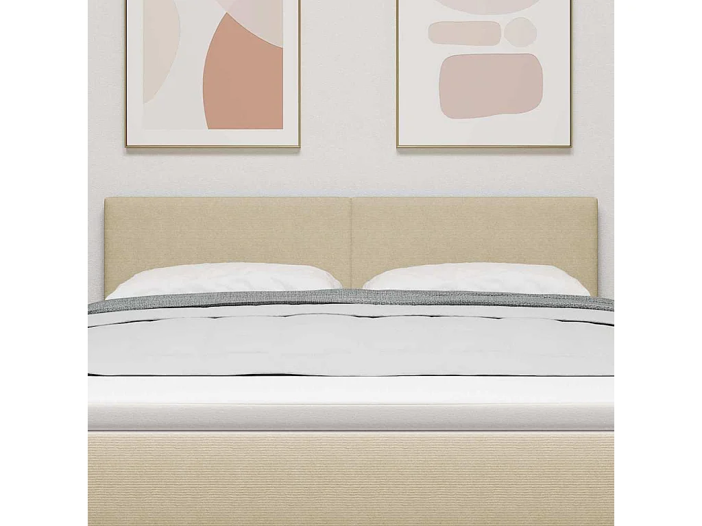 Tête de lit Vert gris clair 140 cm Tissu côtelé