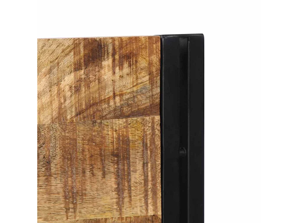 Tête de lit 200 cm bois massif manguier et fer