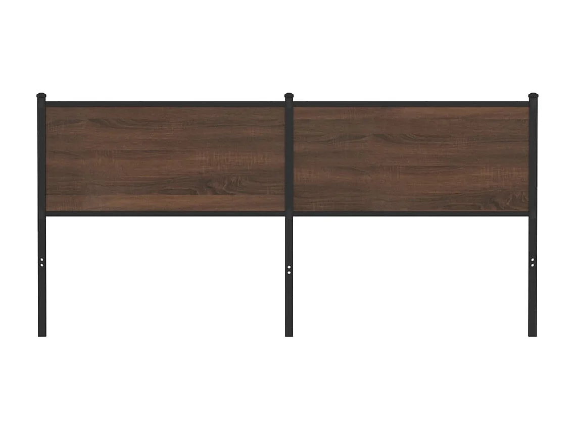 Tête de lit chêne marron 180 cm bois d'ingénierie et acier