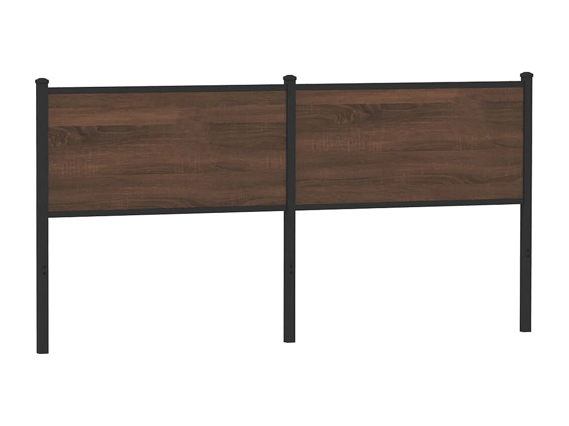 Tête de lit chêne marron 180 cm bois d'ingénierie et acier