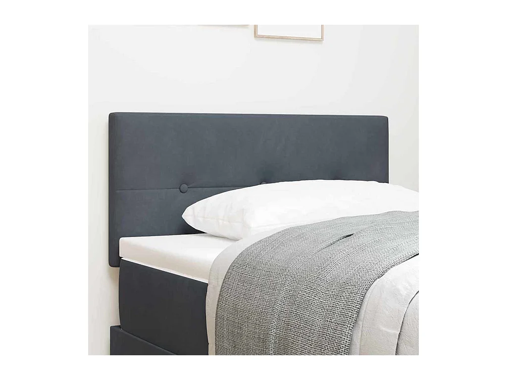 Tête de lit Montage mural Gris foncé 90 cm Velours