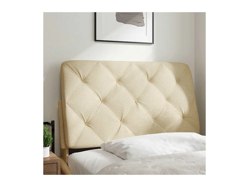 Tête de lit crème 90 cm tissu