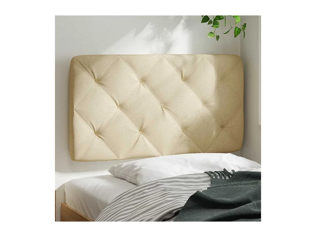 Tête de lit crème 90 cm tissu