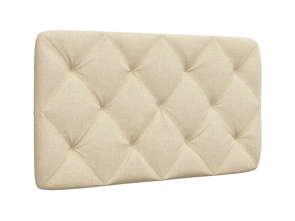 Cabecero de cama acolchado tela crema 90 cm