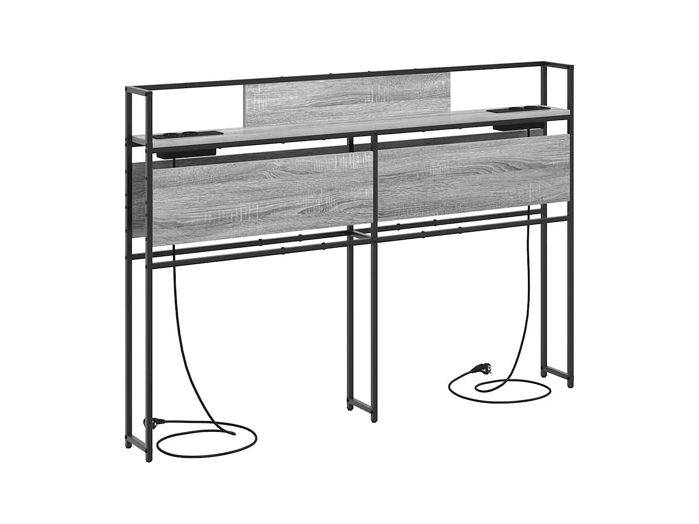 Tête de lit de rangement Sonoma gris 140 cm Bois d'ingénierie