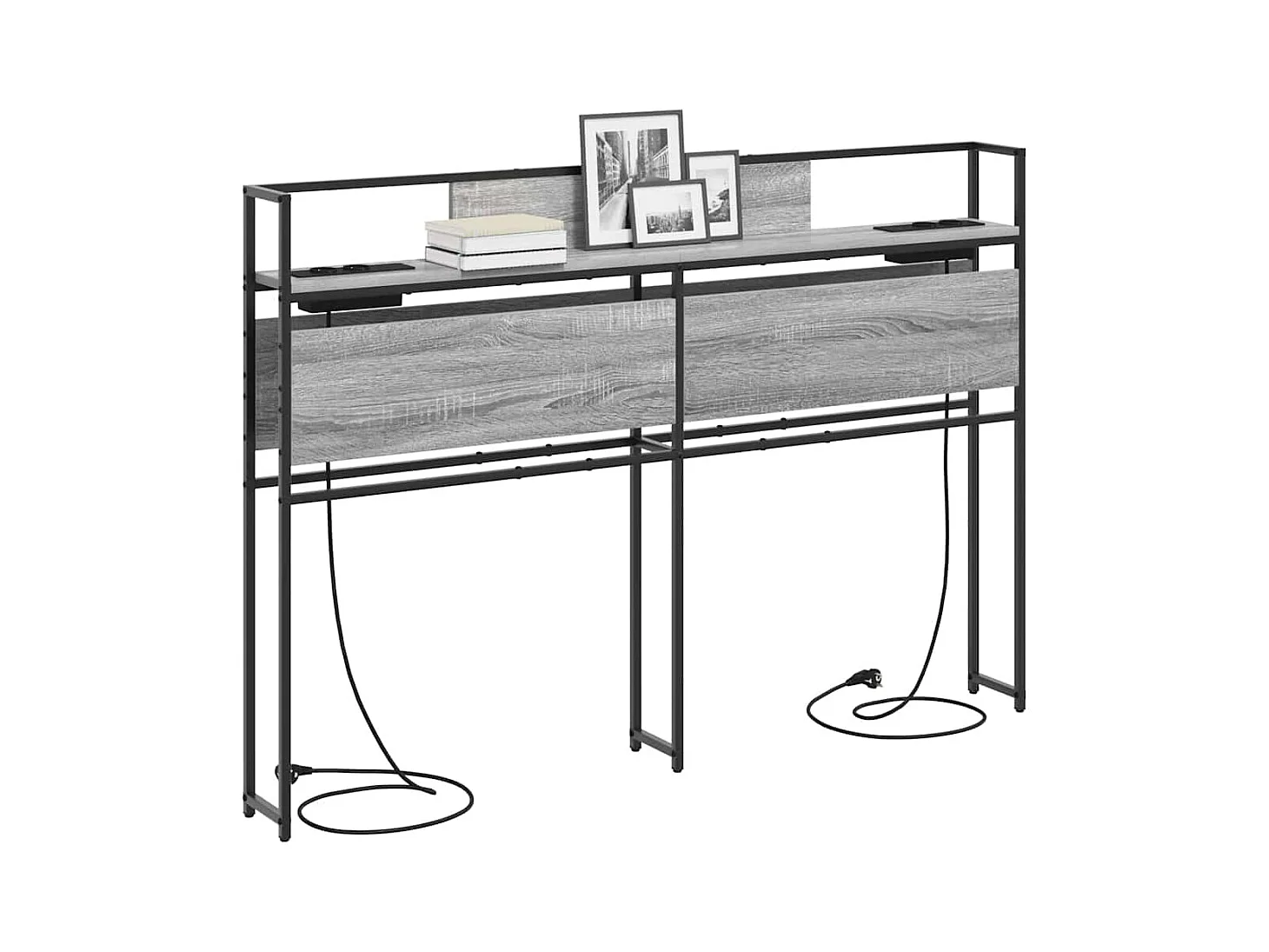 Tête de lit de rangement Sonoma gris 140 cm Bois d'ingénierie