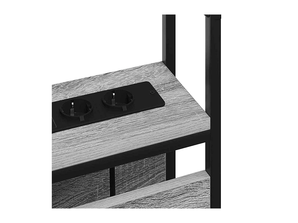 Tête de lit de rangement Sonoma gris 140 cm Bois d'ingénierie