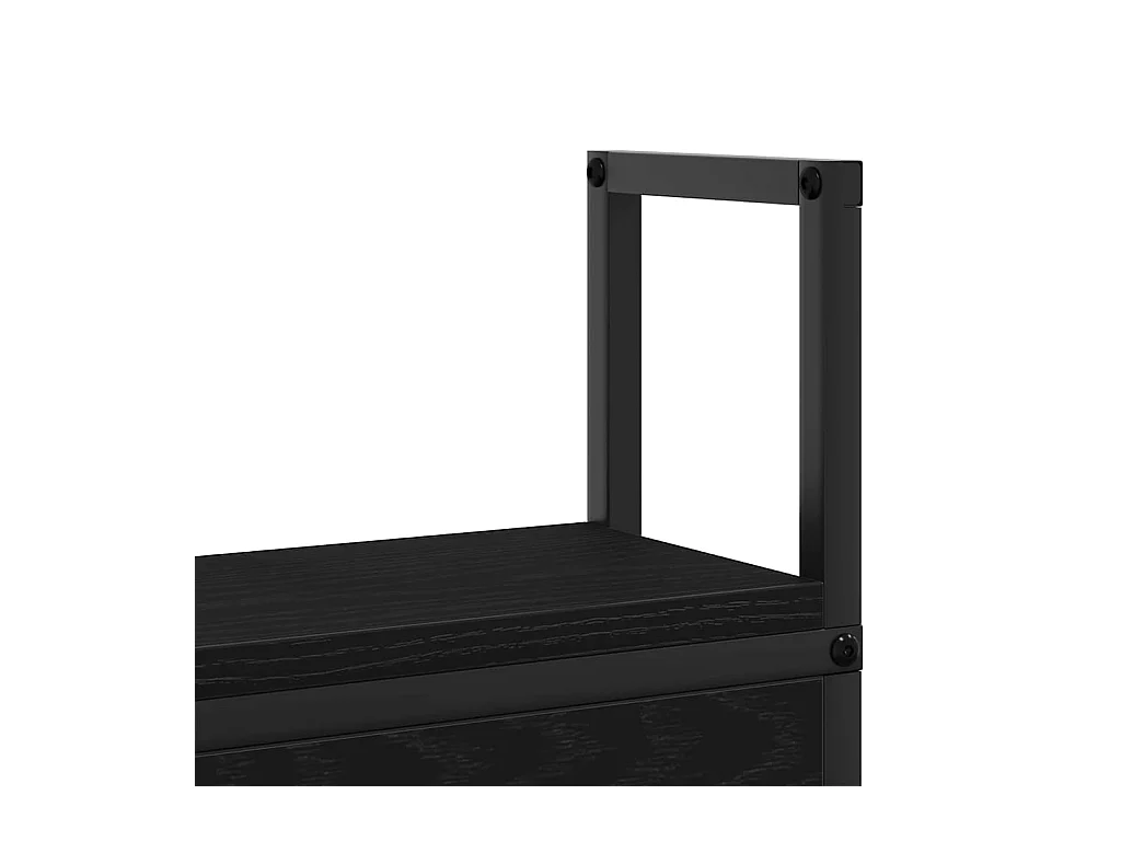 Tête de lit avec Station de Charge Chêne noir 140 cm