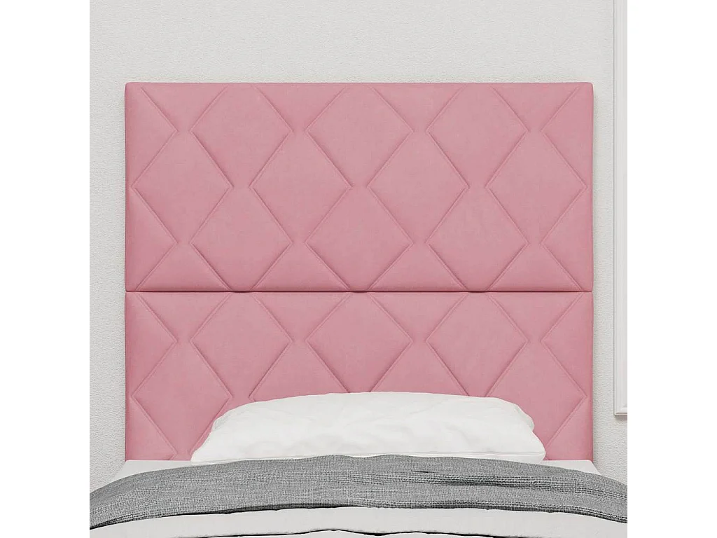 LED Hoofdbord met LED -striplichten Roze 100 cm Fluweel