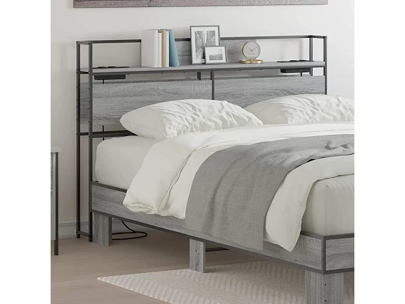 Tête de lit de rangement Sonoma gris 160 cm Bois d'ingénierie