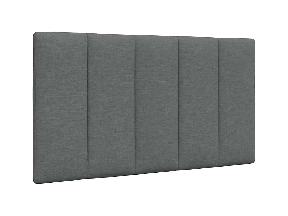Cabecero de cama acolchado tela gris oscuro 80 cm