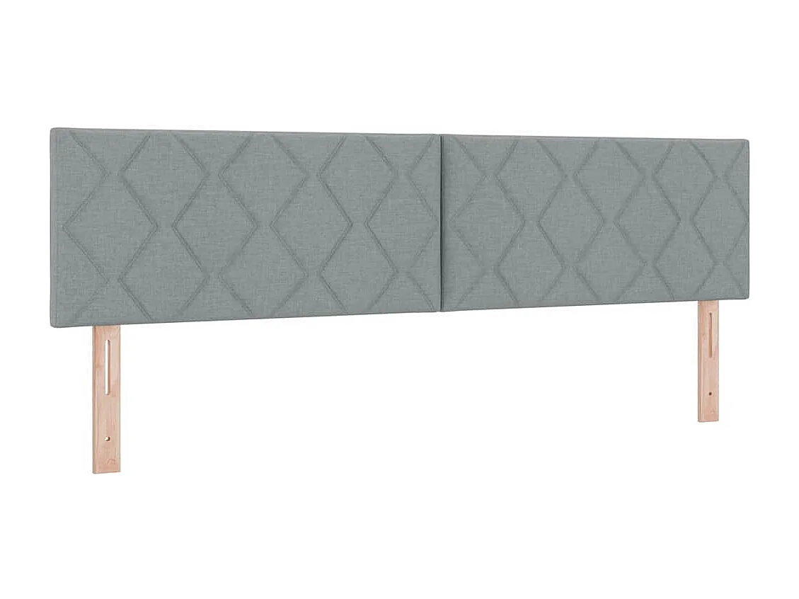 Cabeceira de Tecido Geométrico Cinzento-claro 180 cm tecido