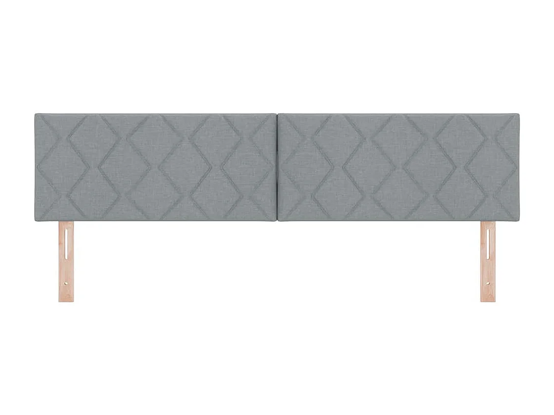Cabeceira de Tecido Geométrico Cinzento-claro 180 cm tecido