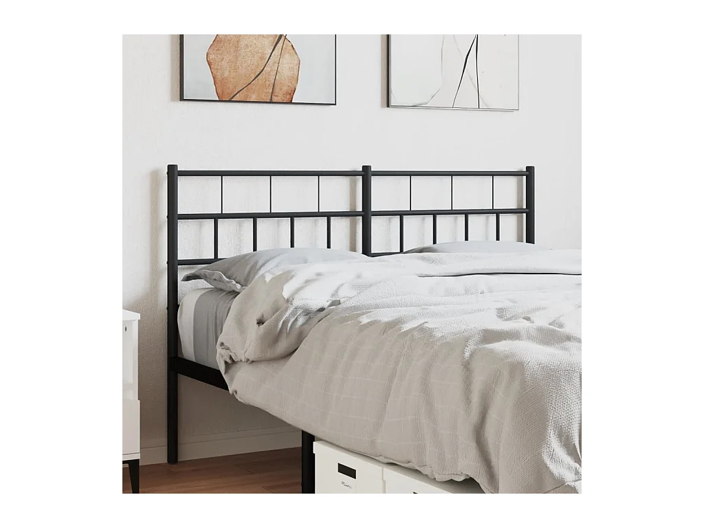 Tête de lit métal noir 140 cm