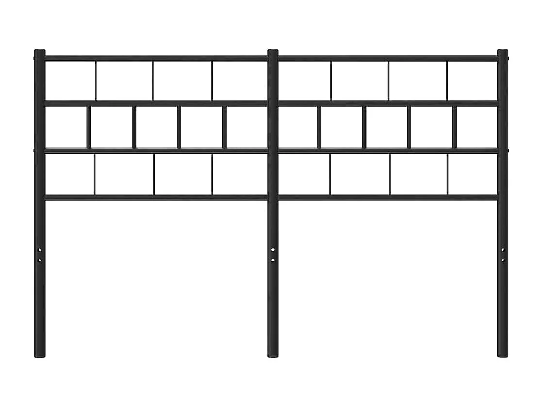 Hoofdbord 140 cm metaal zwart