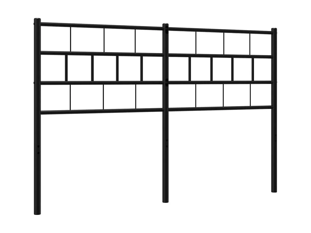 Hoofdbord 140 cm metaal zwart
