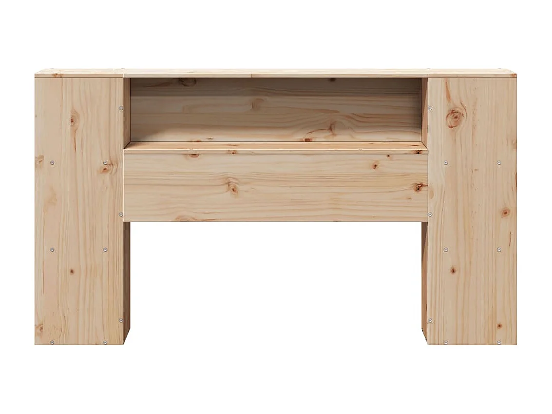 Tête de lit avec rangement 135 cm bois massif de pin
