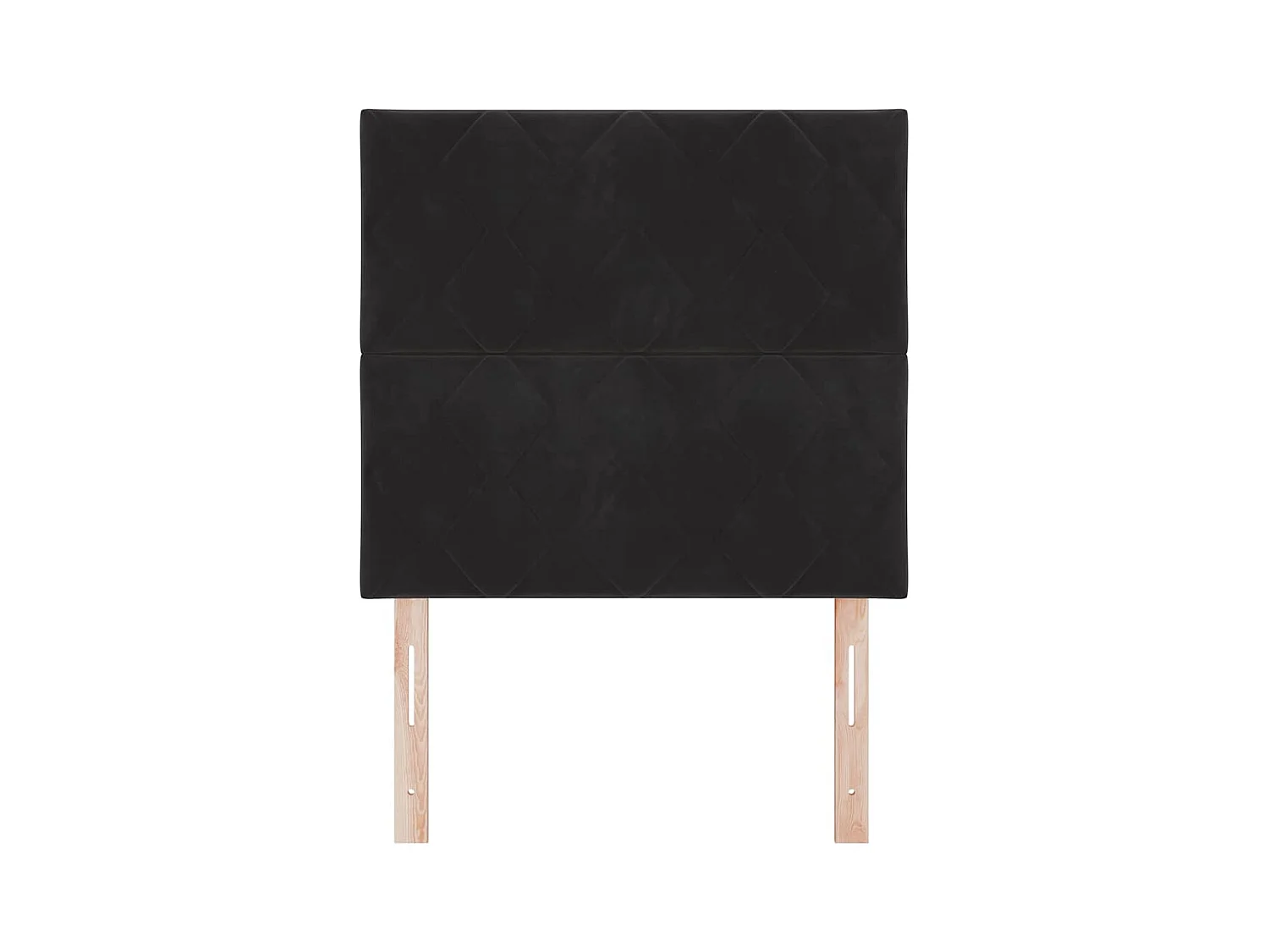 Cabecero Montaje en la pared Geométrico Negro 100 cm Terciopelo