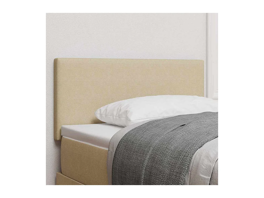 Cabecero LED con luces de tiras LED Verde grisáceo 90 cm tela