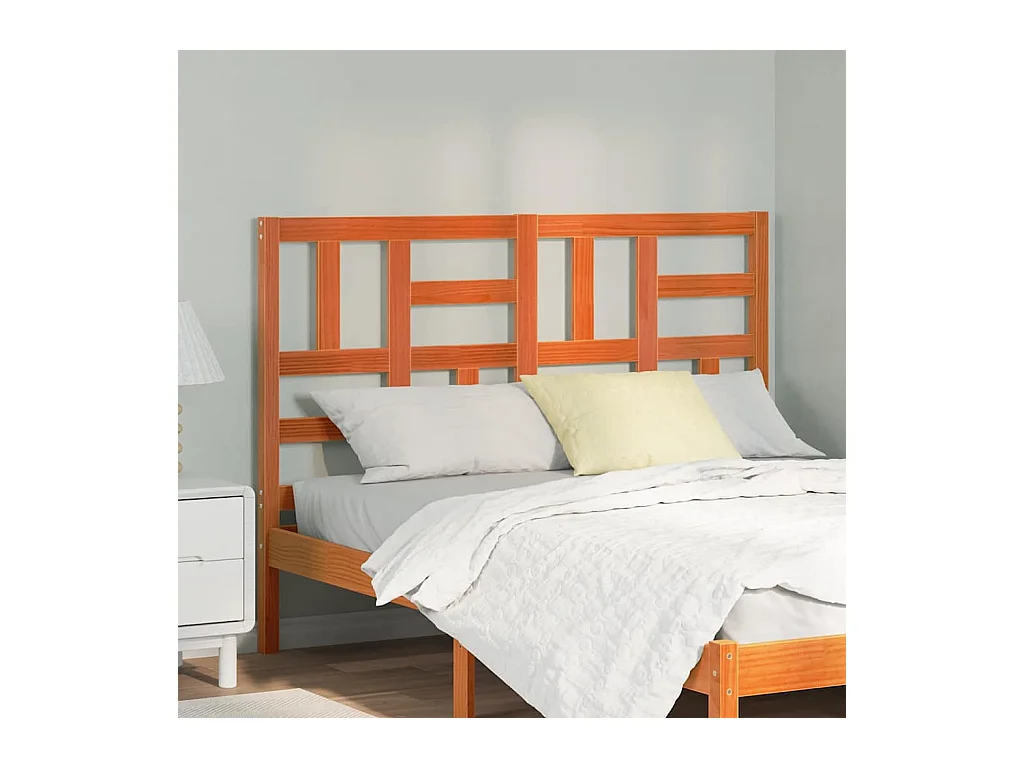 Tête de lit Marron cire 145.5 x 4 x 104 cm Bois massif en pin