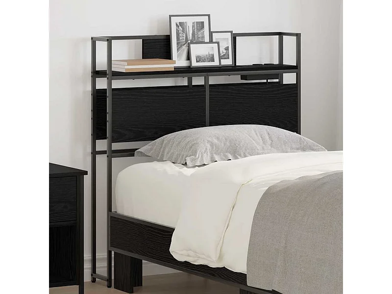 Tête de lit de rangement Chêne noir 100 cm Bois d'ingénierie