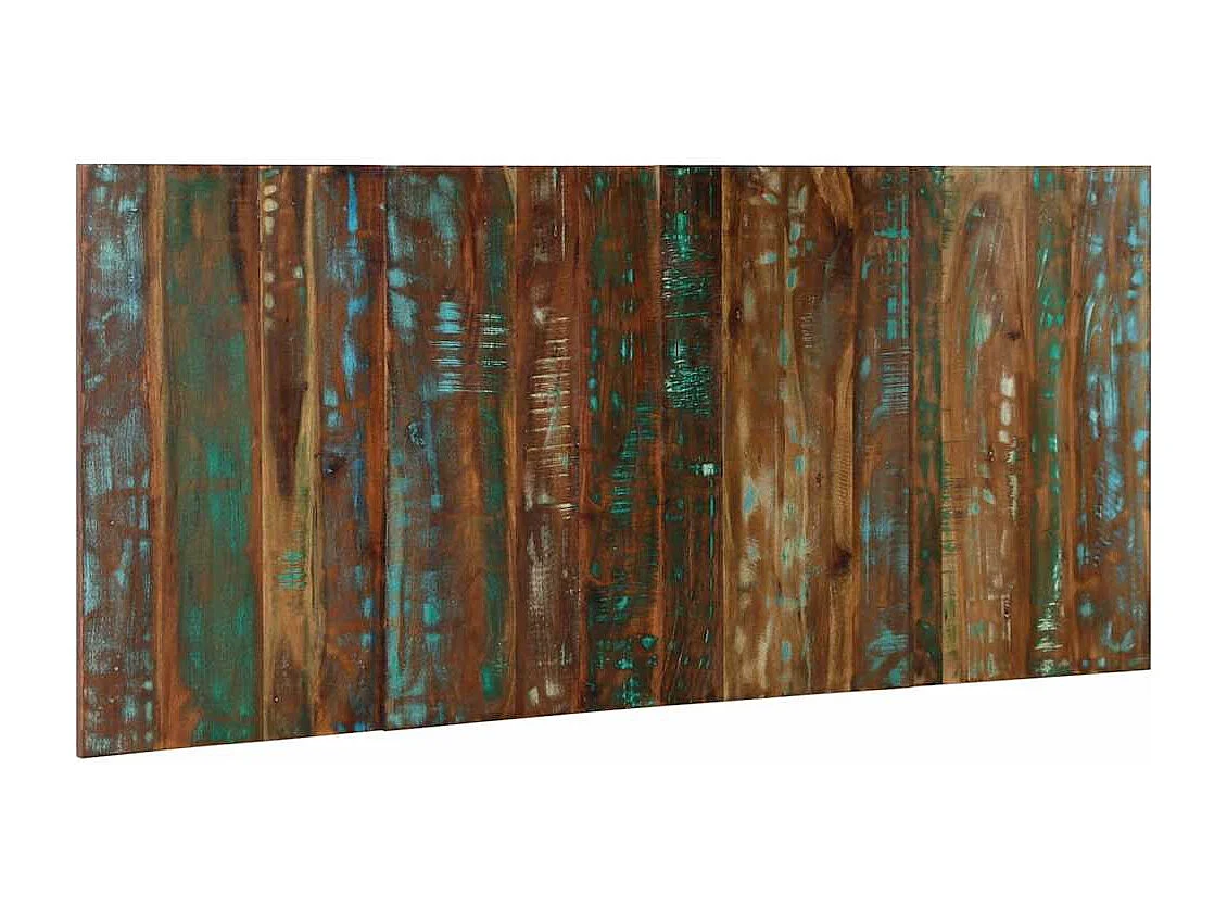 Tête de lit multicolore 180 cm bois massif récupération