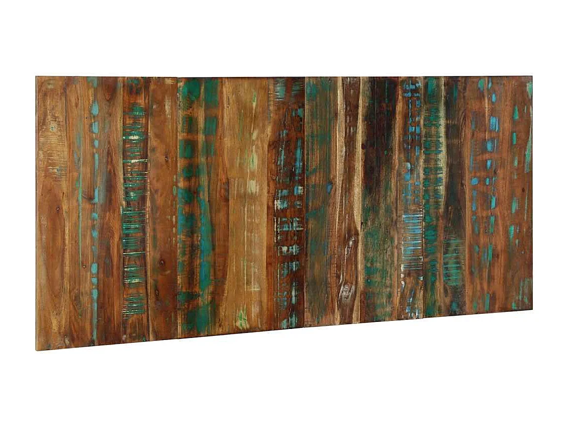 Tête de lit multicolore 180 cm bois massif récupération