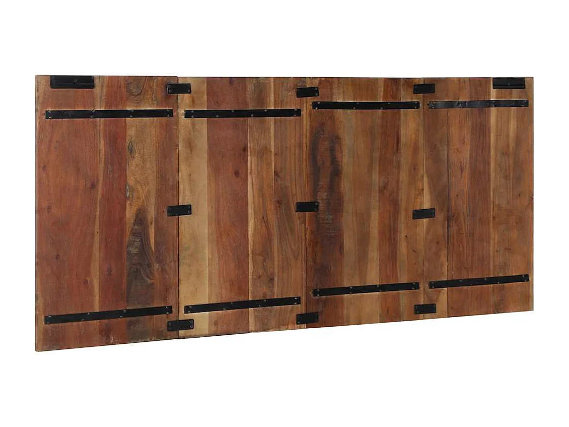 Tête de lit multicolore 180 cm bois massif récupération