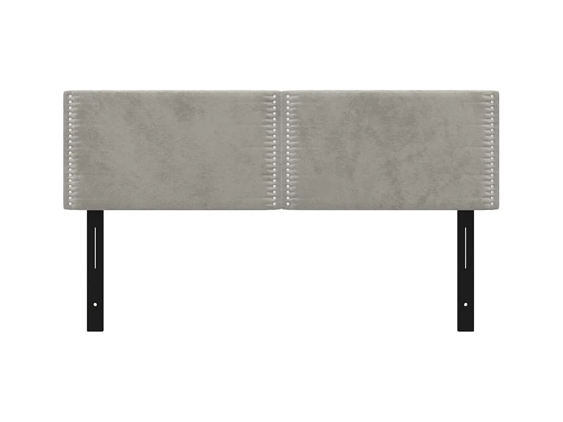 Têtes de lit 2 pièces gris clair 72x5x78/88 cm velours