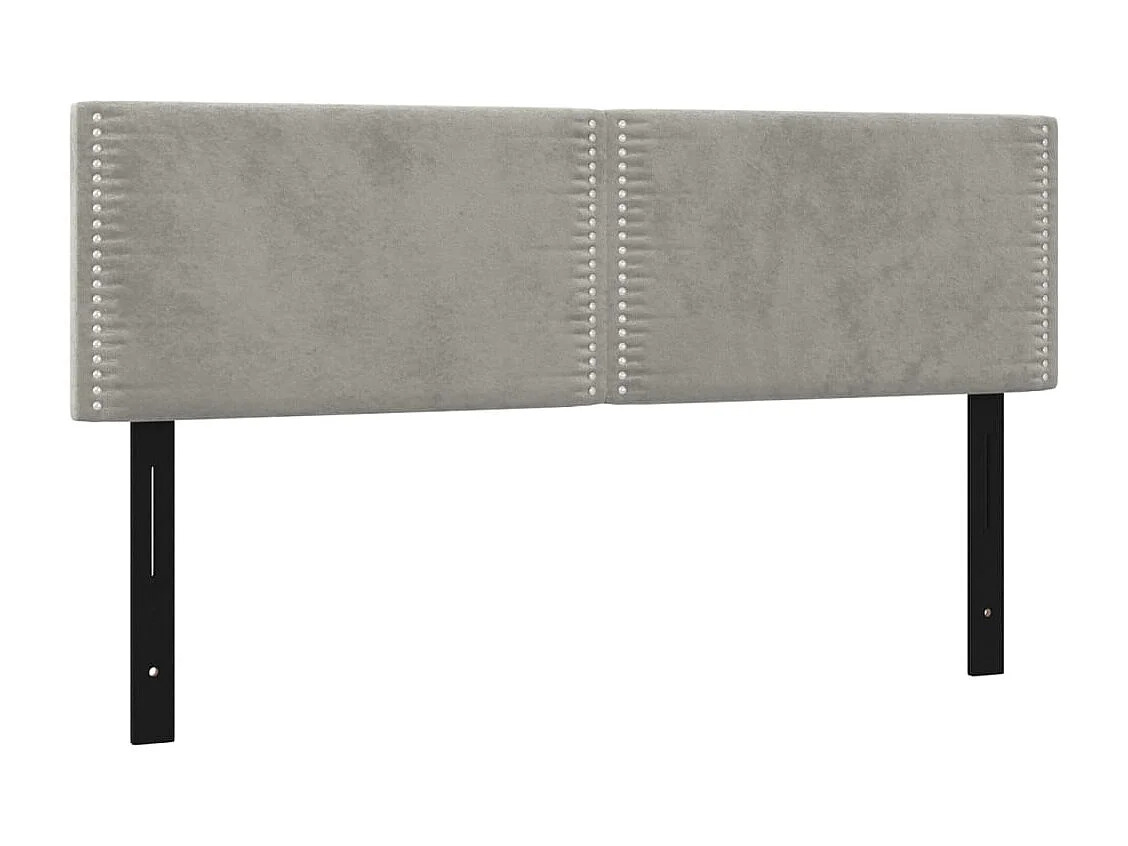 Têtes de lit 2 pièces gris clair 72x5x78/88 cm velours