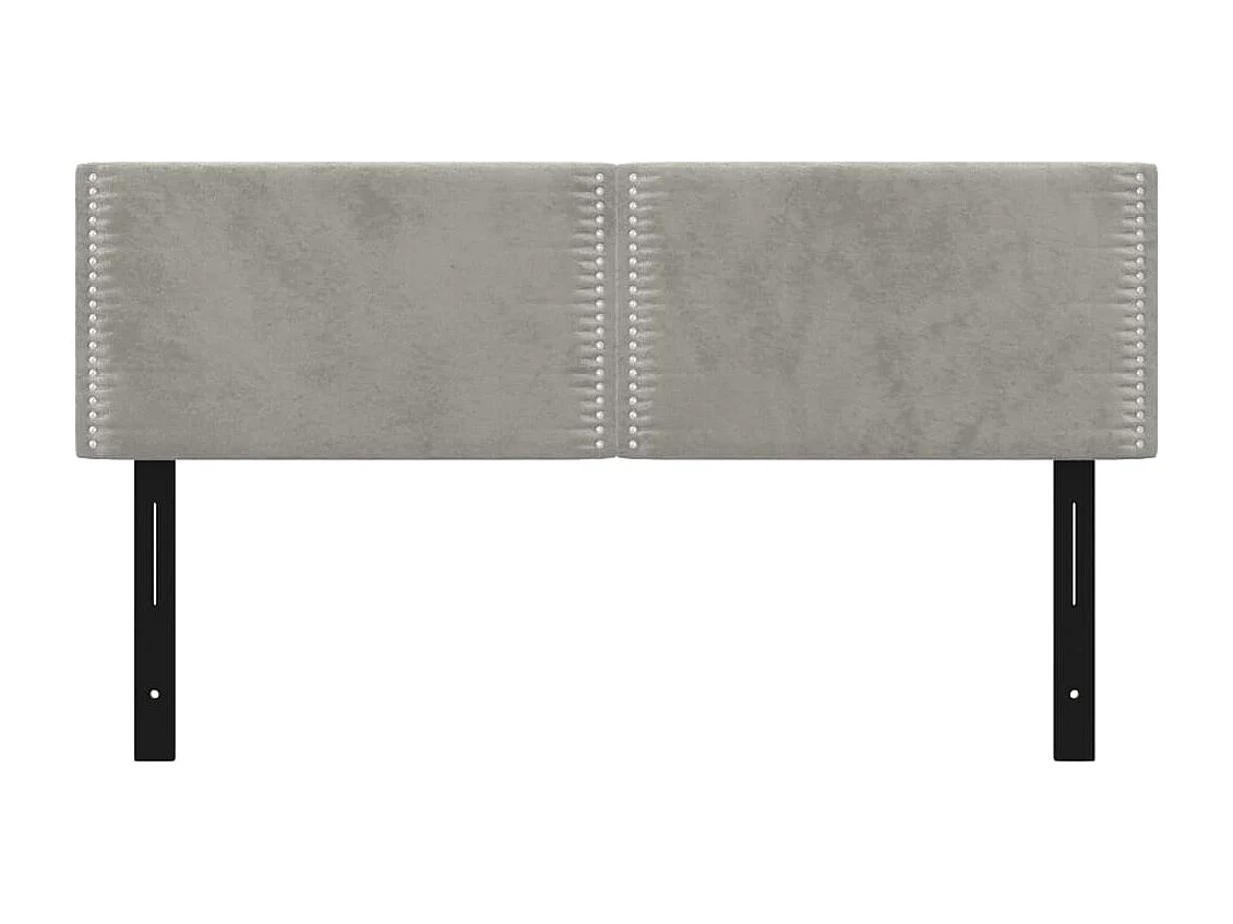 Têtes de lit 2 pièces gris clair 72x5x78/88 cm velours