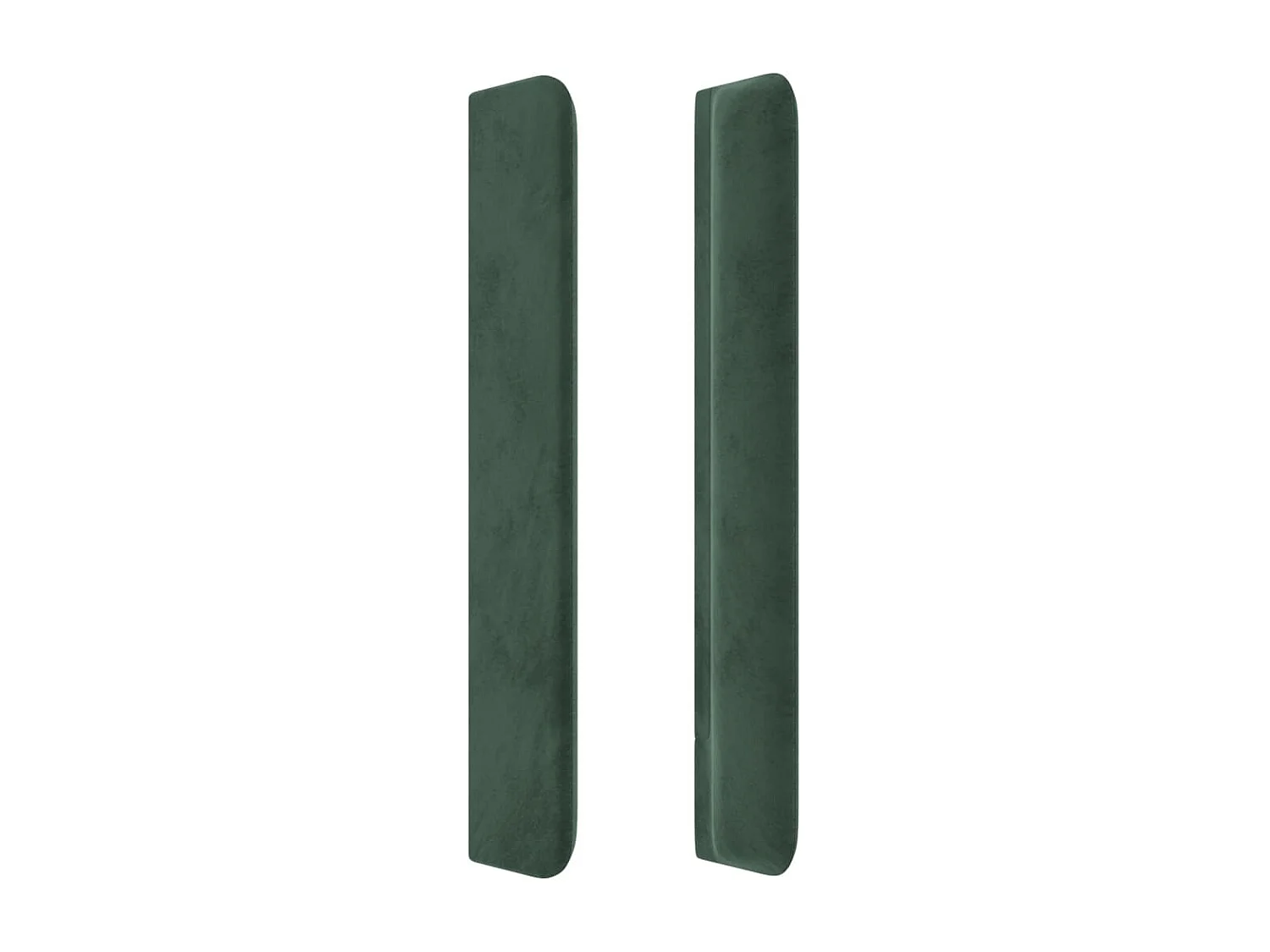 Cabecero con orejas de terciopelo verde oscuro 163x16x118/128cm