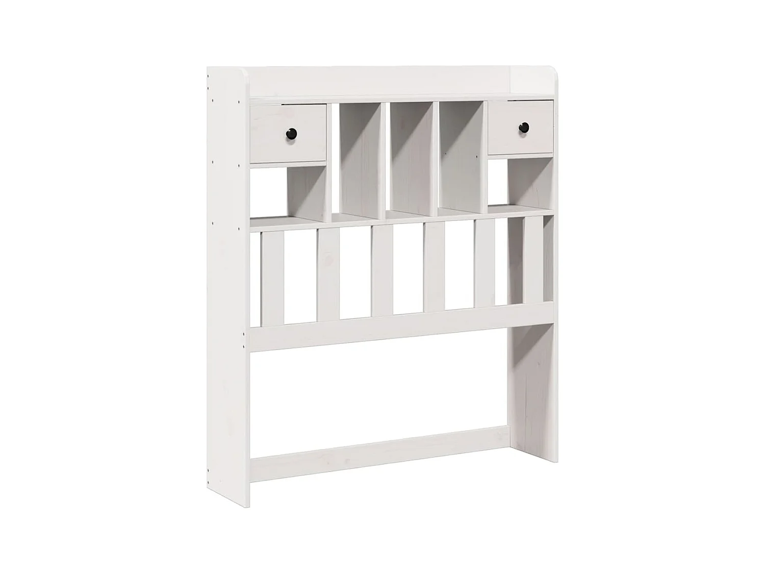 Hoofdbord met opbergruimte 90 cm massief grenenhout wit