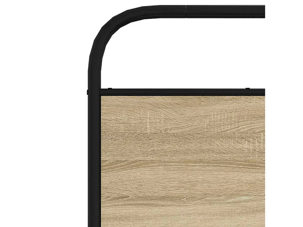 Tête de lit chêne sonoma 80 cm acier et bois d'ingénierie