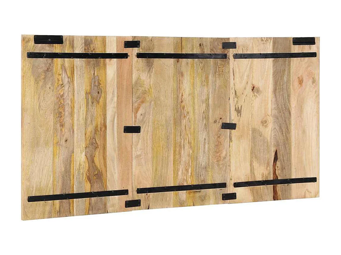 Tête de lit 160 cm bois de manguier brut massif