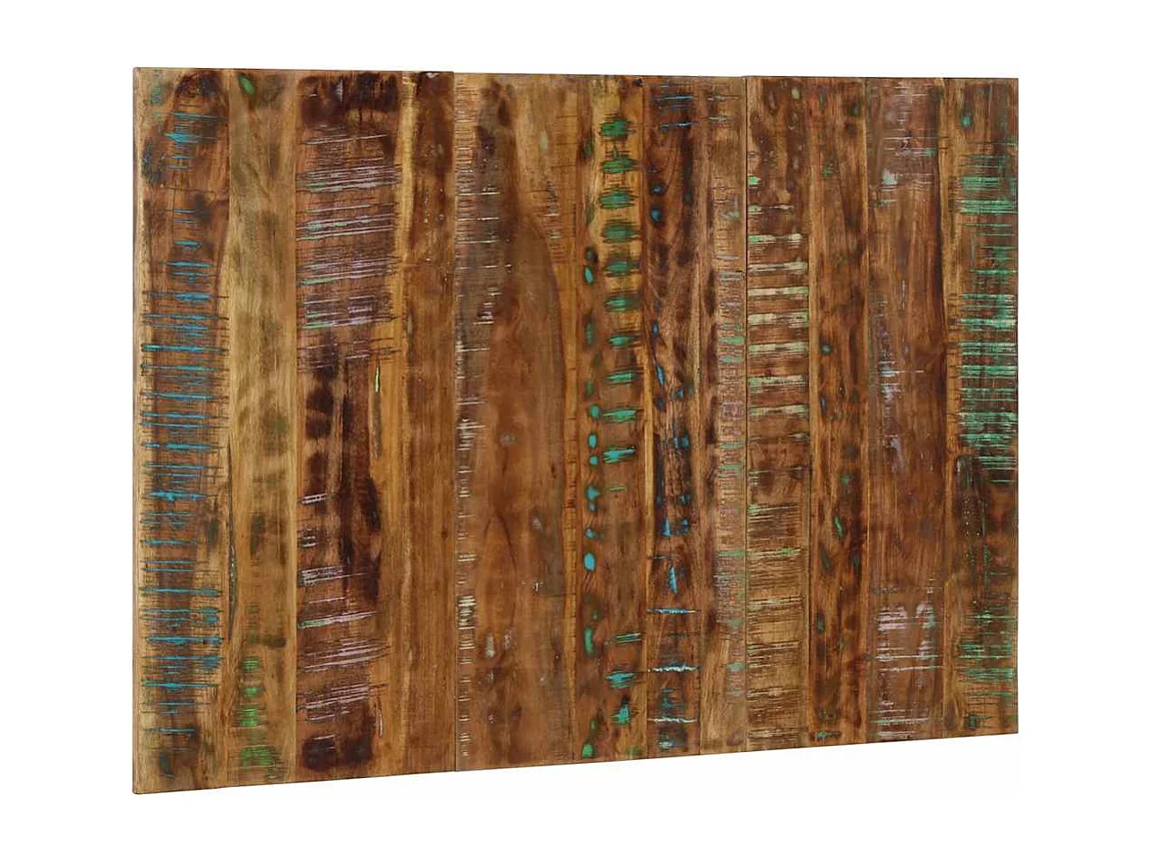 Tête de lit multicolore 120 cm bois massif récupération