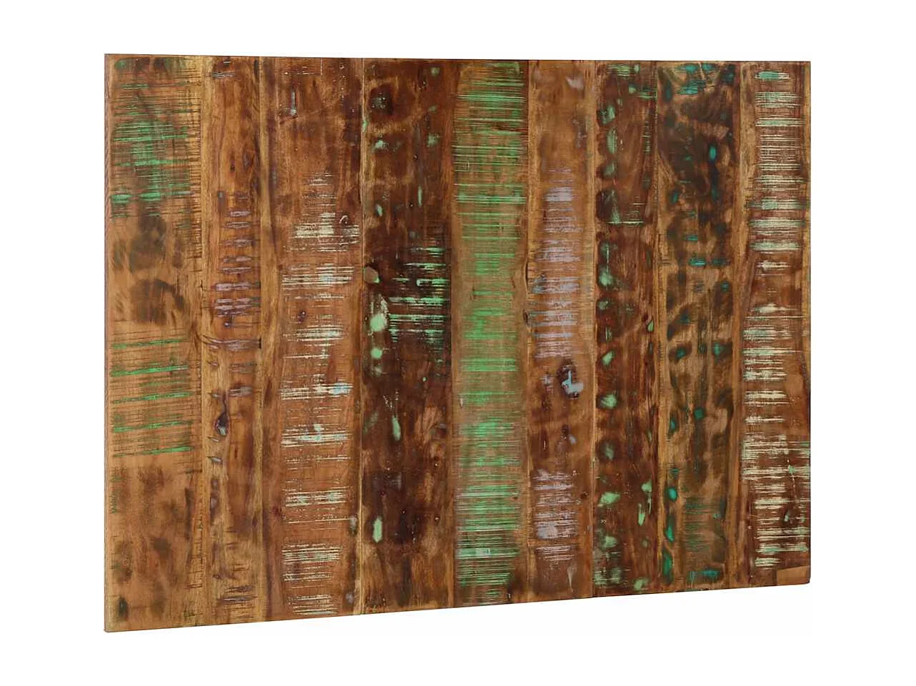 Tête de lit multicolore 120 cm bois massif récupération