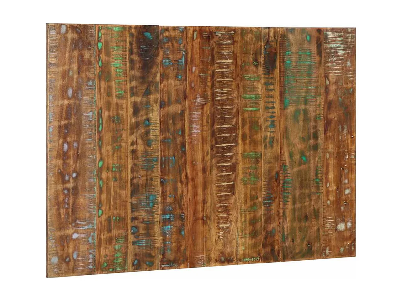 Tête de lit multicolore 120 cm bois massif récupération