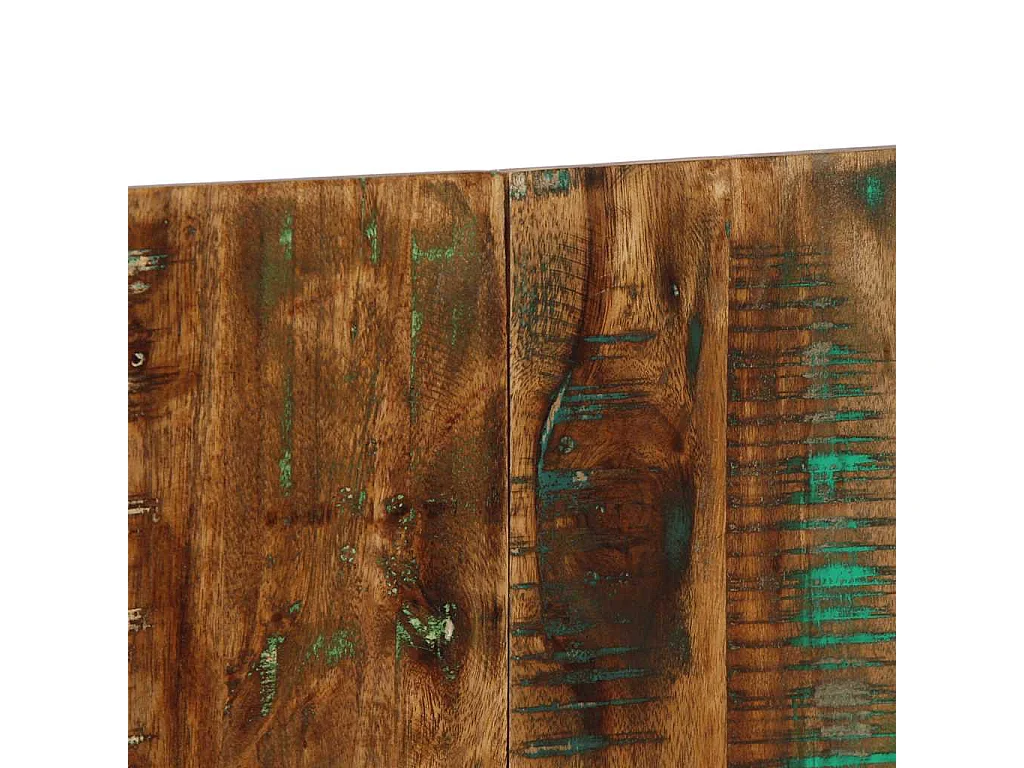 Tête de lit multicolore 120 cm bois massif récupération