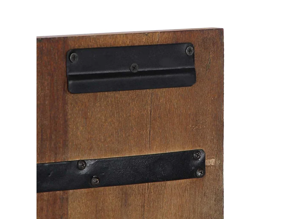 Tête de lit multicolore 120 cm bois massif récupération