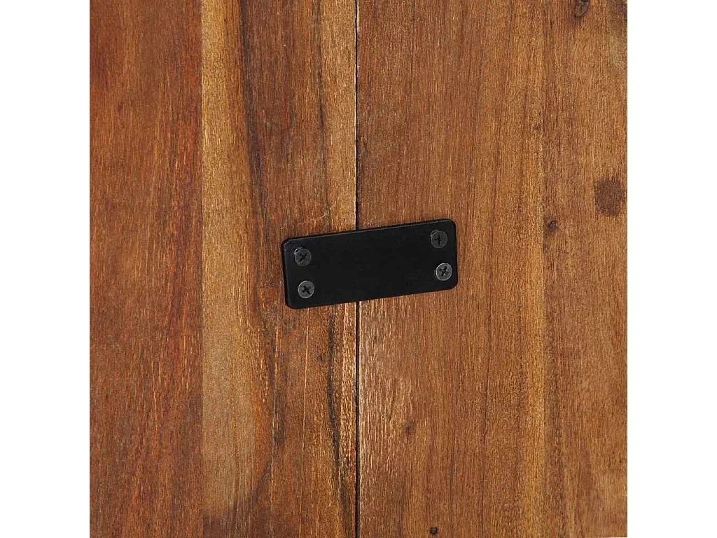 Tête de lit multicolore 120 cm bois massif récupération