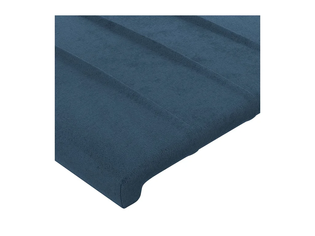 Tête de lit avec oreilles Bleu foncé 183x23x78/88 cm Velours