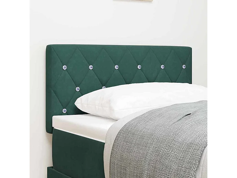 Cabeceira de Veludo Losangos Manual Verde Escuro 80 cm Veludo