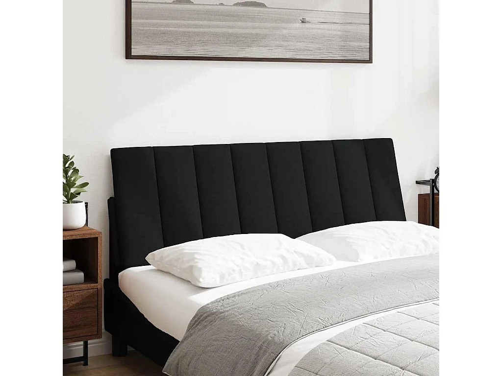 Tête de lit noir 120 cm tissu