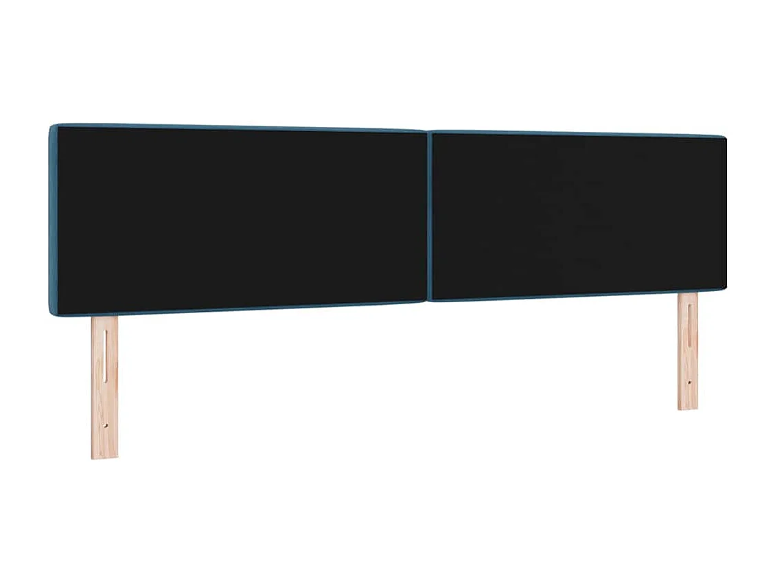 Tête de Lit LED Argyle Bleu foncé 90 cm Velours