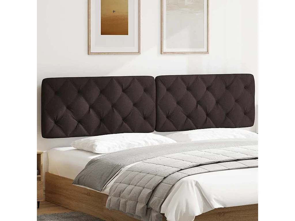 Tête de lit marron foncé 200 cm tissu